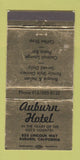 Matchbook Cover - Auburn Hotel Auburn CA WEAR 30 Strike