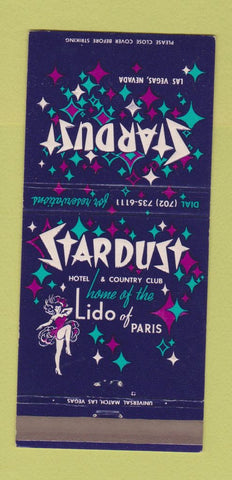 Matchbook Cover - Stardust Hotel Casino Las Vegas NV girlie 30 Strike