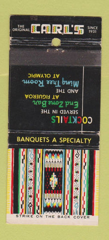 Matchbook Cover - Carl's Los Angeles CA WEAR 30 Stick