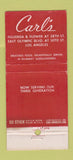 Matchbook Cover - Carl's Los Angeles CA WEAR 30 Stick