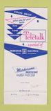 Matchbook Cover - Webster Electric Teletalk Racine WI 30 Strike