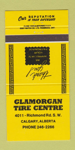 Matchbook Cover - Glamorgan Tire Centre Calgary AB 30 Strike