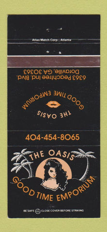 Matchbook Cover - Oasis Good Time Emporium Doraville GA girlie 30 Strike