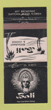 Matchbook Cover - Bali Restaurant Lounge Daytona Beach FL 30 Strike