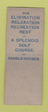 Matchbook Cover - Moor Mud Baths Waukesha WI BOBTAIL