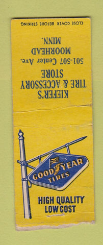 Matchbook Cover - Goodyear Tires Moorhead MN BOBTAIL
