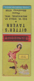 Matchbook Cover - Gitter's Tavern Milwaukee WI pinup  BOBTAIL
