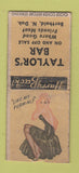 Matchbook Cover - Taylor's Bar Berthold ND pinup WORN BOBTAIL