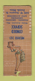 Matchbook Cover - Conoco oil gas Duluth MN pinup BOBTAIL
