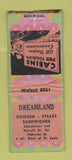 Matchbook Cover - Dreamland Restaurant St Louis MO WORN BOBTAIL
