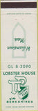Matchbook Cover - Lobster House Williamstown MA