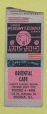 Matchbook Cover - Oriental Cafe Peoria IL Chinese BOBTAIL
