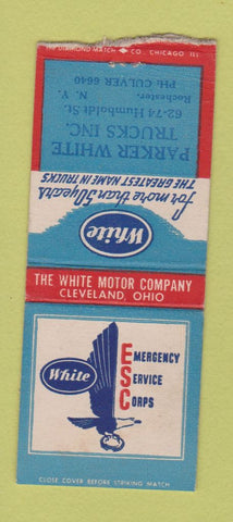 Matchbook Cover - White Trucks Parker White Rochester NY BOBTAIL
