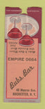 Matchbook Cover - Bubs Bar Rochester NY BOBTAIL