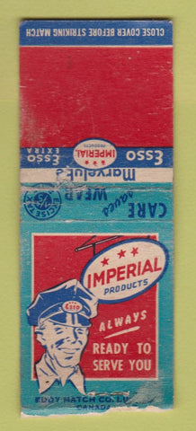 Matchbook Cover - Imperial oil gas Esso Canada WORN BOBTAIL