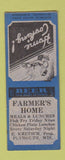 Matchbook Cover - Farmer's Home Plymouth WI BOBTAIL