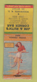 Matchbook Cover - Jim and Ruth's Corner Bar Woodworth ND pinup WEAR BOBTAIL