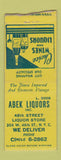 Matchbook Cover - Abek Liquors New York City BOBTAIL