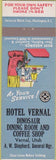 Matchbook Cover - Hotel Vernal UT