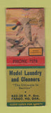 Matchbook Cover - Model Laundry Cleaners Fargo ND BOBTAIL