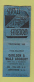 Matchbook Cover - Carlson Walz Grocery Jamestown ND low phone # WEAR BOBTAIL