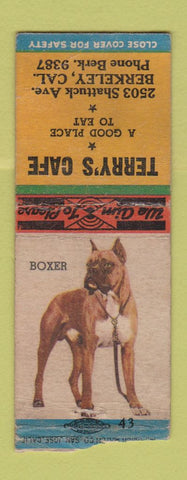 Matchbook Cover - Terry's Cafe Berkeley CA WEAR BOBTAIL