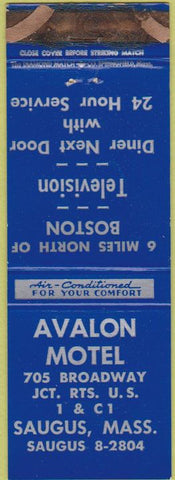 Matchbook Cover - Avalon Motel Saugus MA WEAR