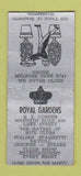 Matchbook Cover - Royal Gardens girlie WEAR BOBTAIL