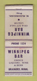 Matchbook Cover - Winnipeg Bar Brainerd MN WEAR BOBTAIL