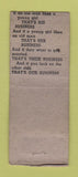 Matchbook Cover - Tydol oil gas Osakis MN WORN BOBTAIL