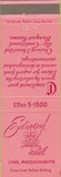 Matchbook Cover - Edison Hotel Lynn MA