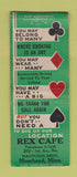 Matchbook Cover - Rex Cafe Moorhead MN WEAR BOBTAIL