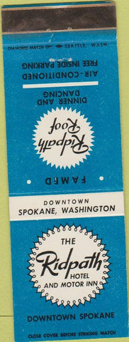 Matchbook Cover - Ridpath Hotel Spokane WA