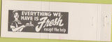 Matchbook Cover - Rainbow Restaurant Dayton TX girlie back