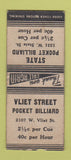 Matchbook Cover - Vliet Street Billards  WEAR BOBTAIL