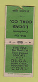 Matchbook Cover - Olga Pocahontas Coal WEAR BOBTAIL