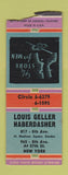 Matchbook Cover - Louis Geller Haberdasher New York City BOBTAIL