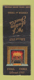 Matchbook Cover - WJ Sutton Fuel Coal BOBTAIL
