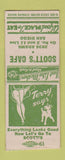 Matchbook Cover - Scott's Cafe San Diego CA Terry Says girlie BOBTAIL