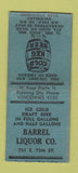 Matchbook Cover - Barrel Liquor Store Chicago IL BOBTAIL