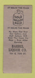 Matchbook Cover - Barrel Liquor Store Chicago IL BOBTAIL