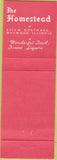 Matchbook Cover - The Homestead Maywood IL