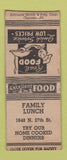 Matchbook Cover - Family Lunch  WEAR BOBTAIL