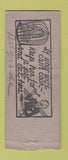 Matchbook Cover - Model Cafe pinup WEAR BOBTAIL