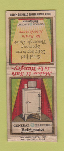Matchbook Cover - General Electric Refrigerator WEAR BOBTAIL