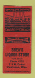 Matchbook Cover - Shea's Liquor Store Owatonna MN WEAR BOBTAIL