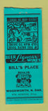 Matchbook Cover - Bill's Place Woodworth ND BOBTAIL