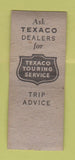 Matchbook Cover - Texaco oil gas Stu Hanks Fargo ND WEAR BOBTAIL