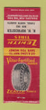 Matchbook Cover - Zenith Tires Hofmeister Fargo ND BOBTAIL