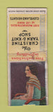 Matchbook Cover - Christine Yarn Knit Cleveland Heights OH girlie WEAR BOBTAIL